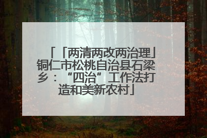 「两清两改两治理」铜仁市松桃自治县石梁乡：“四治”工作法打造和美新农村