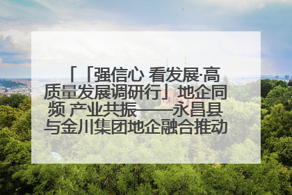 「强信心 看发展·高质量发展调研行」地企同频 产业共振——永昌县与金川集团地企融合推动重大项目建设