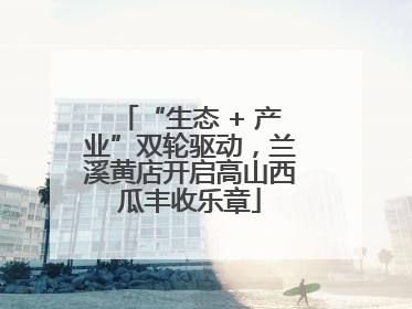 “生态 + 产业”双轮驱动，兰溪黄店开启高山西瓜丰收乐章