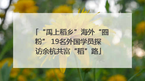 “禹上稻乡”海外“圈粉” 19名外国学员探访余杭共富“稻”路