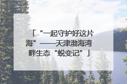 “一起守护好这片海”——天津渤海湾畔生态“蜕变记”