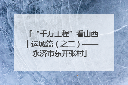 “千万工程”看山西｜运城篇（之二）——永济市东开张村