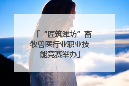 “匠筑潍坊”畜牧兽医行业职业技能竞赛举办