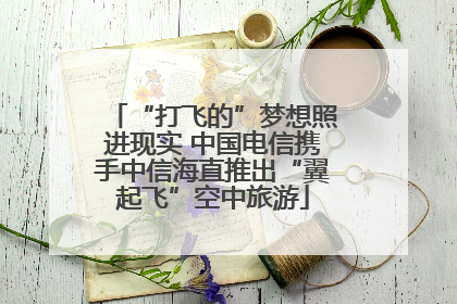 “打飞的”梦想照进现实 中国电信携手中信海直推出“翼起飞”空中旅游