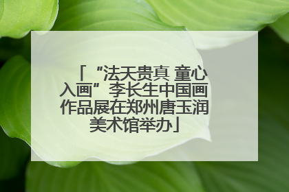 “法天贵真 童心入画”李长生中国画作品展在郑州唐玉润美术馆举办