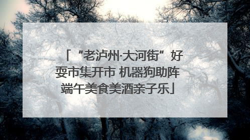 “老泸州·大河街”好耍市集开市 机器狗助阵端午美食美酒亲子乐