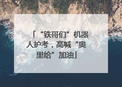 “铁哥们”机器人护考，高喊“奥里给”加油