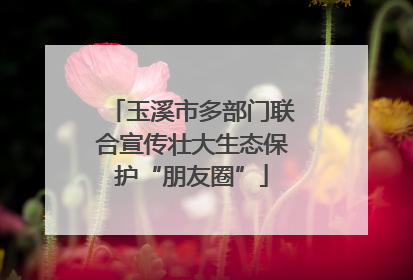 玉溪市多部门联合宣传壮大生态保护“朋友圈”