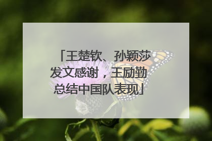 王楚钦、孙颖莎发文感谢，王励勤总结中国队表现
