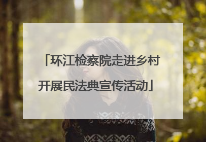 环江检察院走进乡村开展民法典宣传活动