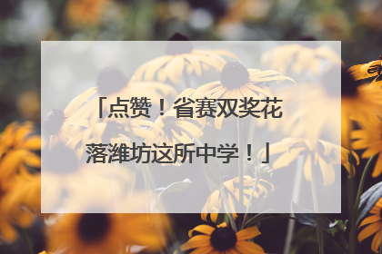 点赞！省赛双奖花落潍坊这所中学！