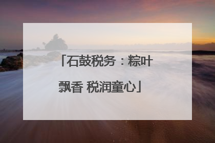 石鼓税务：粽叶飘香 税润童心