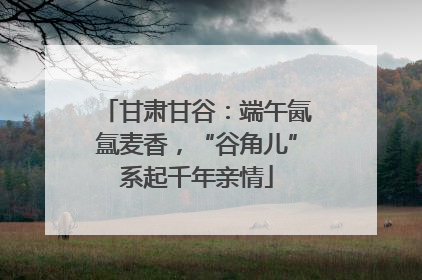 甘肃甘谷：端午氤氲麦香，“谷角儿”系起千年亲情