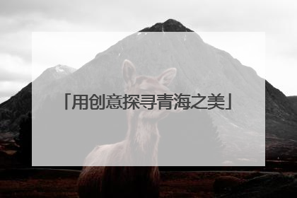 用创意探寻青海之美