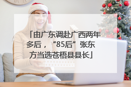 由广东调赴广西两年多后，“85后”张东方当选苍梧县县长