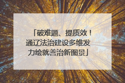 破难题、提质效！通辽法治建设多维发力绘就善治新图景