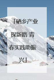 硒乡产业探新路 青春实践助振兴