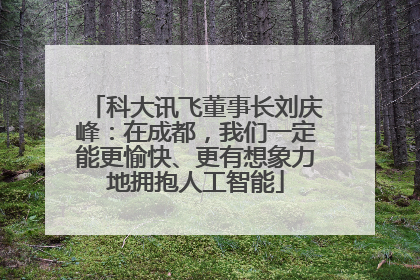 科大讯飞董事长刘庆峰：在成都，我们一定能更愉快、更有想象力地拥抱人工智能