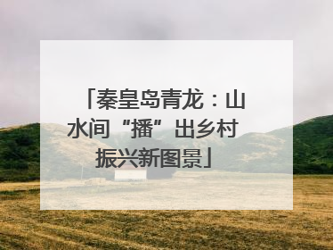 秦皇岛青龙：山水间“播”出乡村振兴新图景