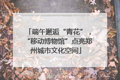端午邂逅“青花”，“移动博物馆”点亮郑州城市文化空间