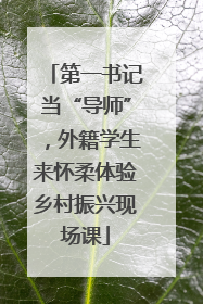 第一书记当“导师”，外籍学生来怀柔体验乡村振兴现场课