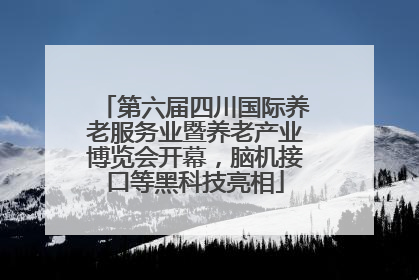 第六届四川国际养老服务业暨养老产业博览会开幕，脑机接口等黑科技亮相