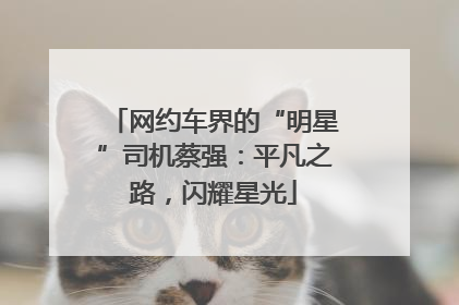 网约车界的“明星”司机蔡强：平凡之路，闪耀星光