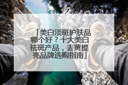 美白淡斑护肤品哪个好？十大美白祛斑产品，去黄提亮品牌选购指南