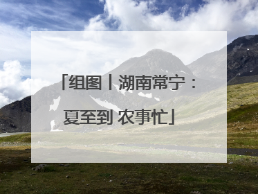 组图丨湖南常宁：夏至到 农事忙