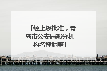 经上级批准，青岛市公安局部分机构名称调整