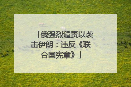 俄强烈谴责以袭击伊朗：违反《联合国宪章》