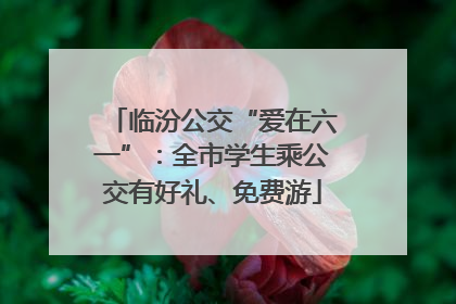 临汾公交“爱在六一”：全市学生乘公交有好礼、免费游