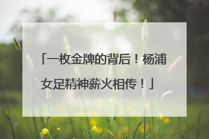 一枚金牌的背后！杨浦女足精神薪火相传！