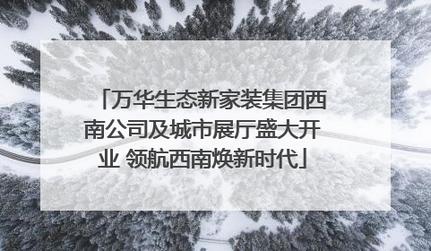 万华生态新家装集团西南公司及城市展厅盛大开业 领航西南焕新时代