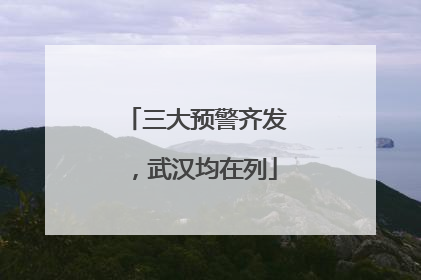 三大预警齐发，武汉均在列