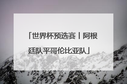 世界杯预选赛丨阿根廷队平哥伦比亚队