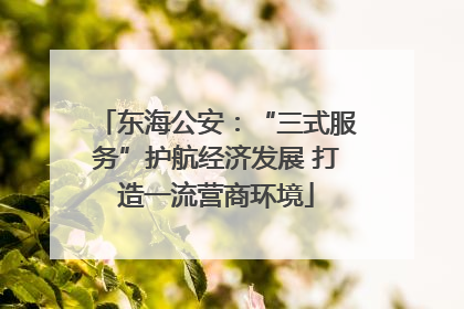 东海公安：“三式服务”护航经济发展 打造一流营商环境