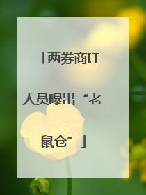 两券商IT人员曝出“老鼠仓”