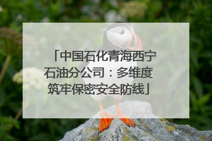 中国石化青海西宁石油分公司：多维度筑牢保密安全防线
