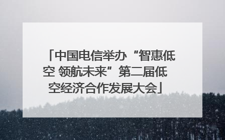 中国电信举办“智惠低空 领航未来”第二届低空经济合作发展大会