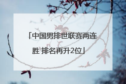 中国男排世联赛两连胜 排名再升2位