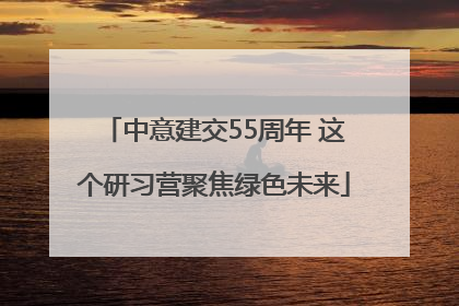 中意建交55周年 这个研习营聚焦绿色未来