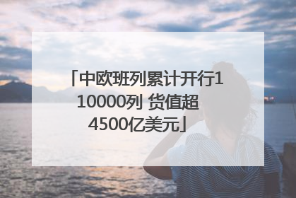 中欧班列累计开行110000列 货值超4500亿美元