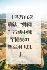 乌方再次确认“蛛网”行动中俄军损失41架军用飞机