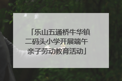 乐山五通桥牛华镇二码头小学开展端午亲子劳动教育活动