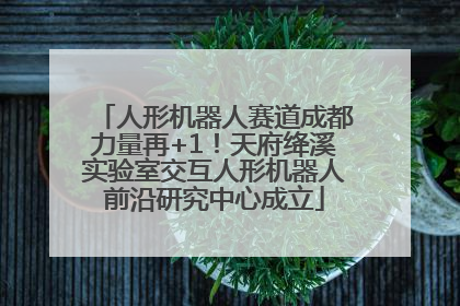 人形机器人赛道成都力量再+1！天府绛溪实验室交互人形机器人前沿研究中心成立