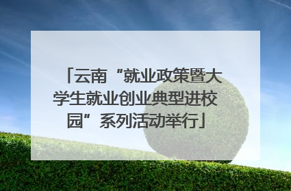 云南“就业政策暨大学生就业创业典型进校园”系列活动举行