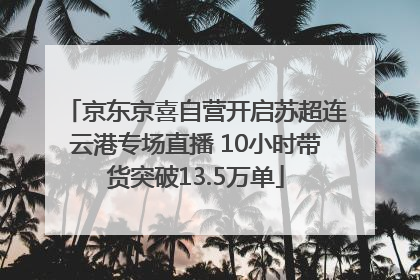 京东京喜自营开启苏超连云港专场直播 10小时带货突破13.5万单