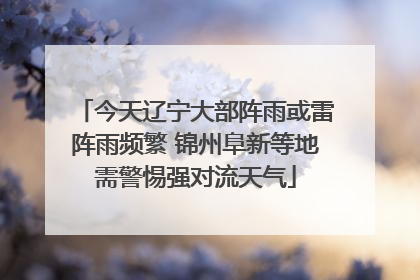 今天辽宁大部阵雨或雷阵雨频繁 锦州阜新等地需警惕强对流天气