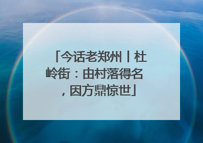 今话老郑州丨杜岭街：由村落得名，因方鼎惊世